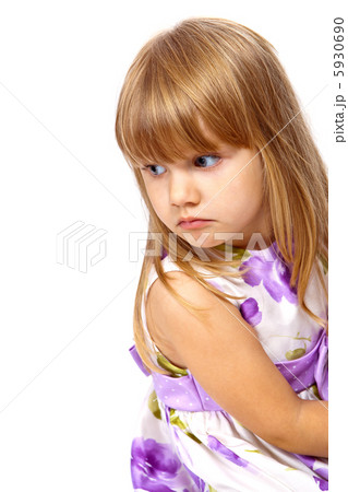 Little girl looking over her shoulder Little girl looking over her shoulder 5930690