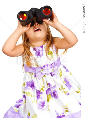 Little girl with binoculars Little girl with binoculars 5930691