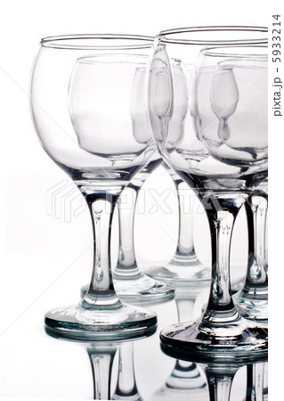 Empty wineglasses with reflection Empty wineglasses with reflection 5933214