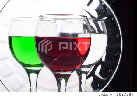 glasses with multicolored liquids glasses with multicolored liquids 5933587
