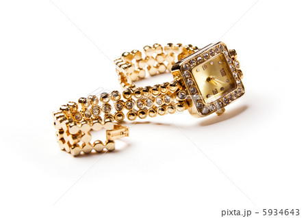 Golden wristwatch with gems Golden wristwatch with gems 5934643