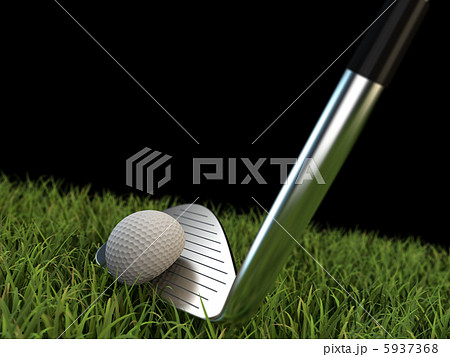 ゴルフ ゴルフクラブ アイアン インパクトのイラスト素材