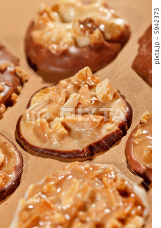 chocolate sweets with almond 5942373