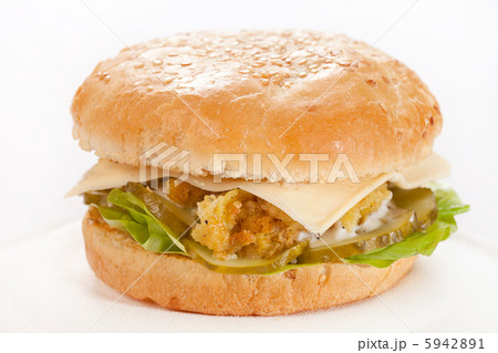 cheeseburger on the plate 5942891