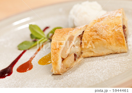 apple strudel with vanilla ice cream apple strudel with vanilla ice cream 5944461