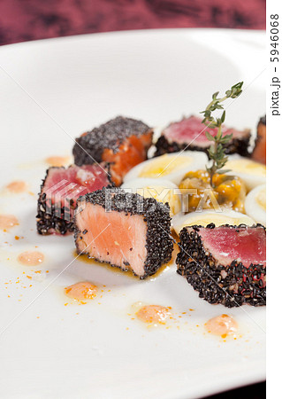 fish wth black sesame fish wth black sesame 5946068
