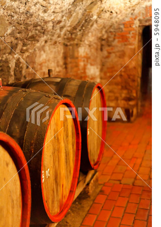 old wine cellar with barrels old wine cellar with barrels 5948095