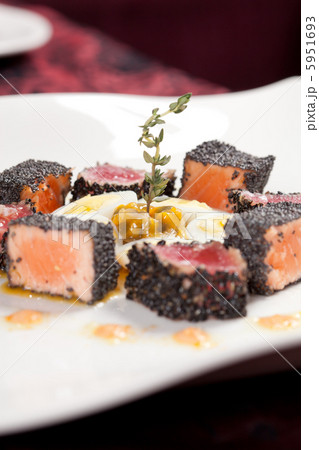 fish wth black sesame fish wth black sesame 5951693