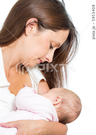 young mother breast feeding her infant 5953409