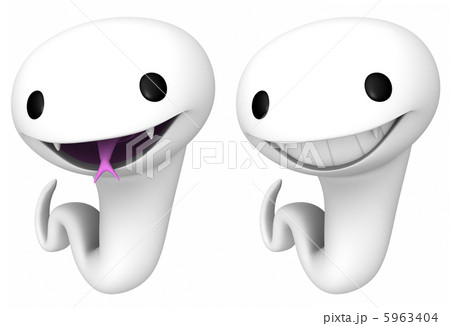 年賀状・巳年　白ヘビ2種 5963404