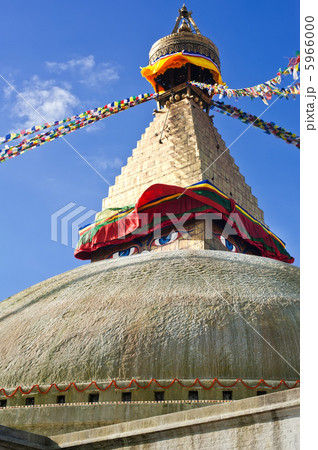 Buddhist Boudhanath Stupa. Nepal, Kathmandu  5966000