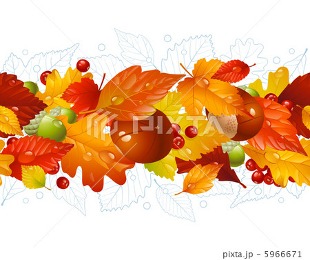 Autumnal seamless horizontal background 5966671