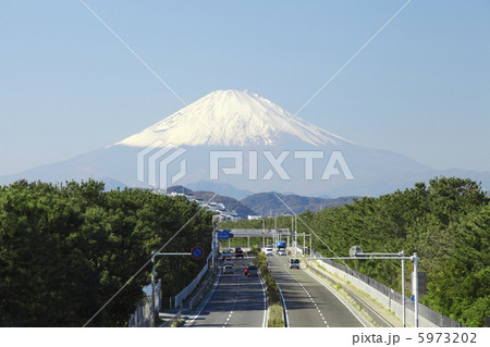 国道134号線と富士山 国道134号線と富士山 5973202