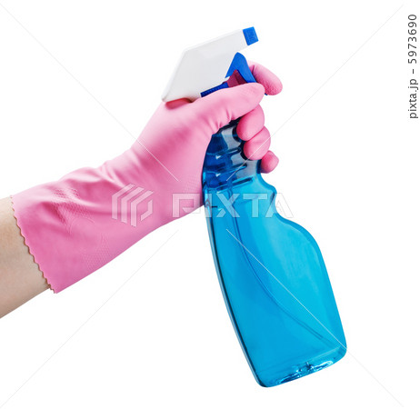 hand with spray bottle hand with spray bottle 5973690