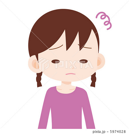 女の子 上半身 仏頂面 女の子 上半身 仏頂面 5974028