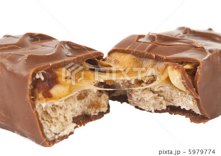 Chocolate bar with nuts isolated on white backgrou Chocolate bar with nuts isolated on white backgrou 5979774