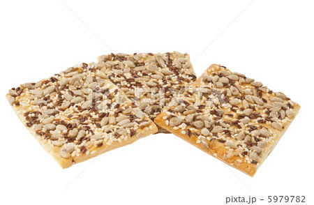Cookies with sesame seeds isolated on white backgr Cookies with sesame seeds isolated on white backgr 5979782