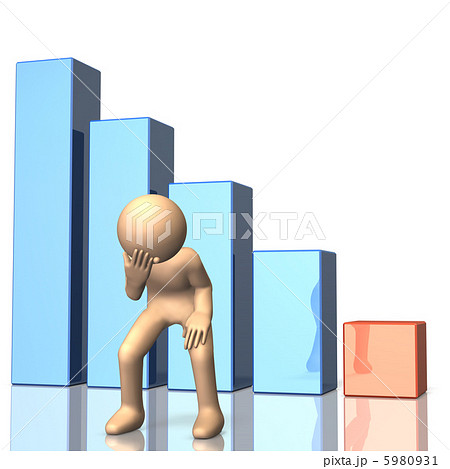 不況を表す3DCGイラスト 5980931