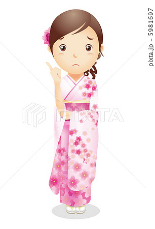 振袖姿の女性イラスト 振袖姿の女性イラスト 5981697