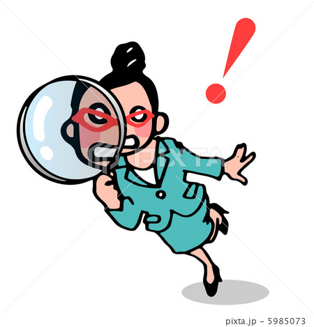 虫眼鏡とキャリアウーマン 5985073