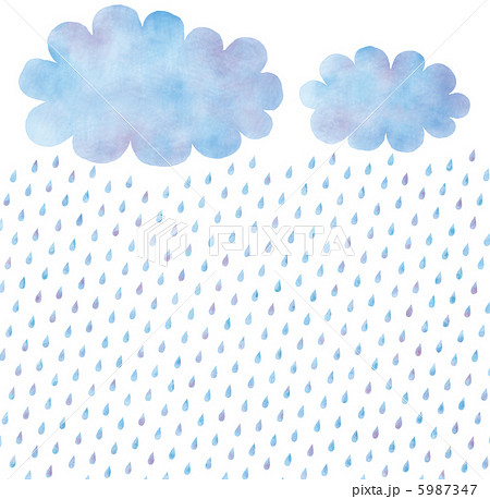 雨と雲のイラストのイラスト素材 5987347 Pixta
