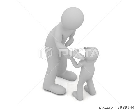 3D grandfather talking to his grandson 3D grandfather talking to his grandson 5989944