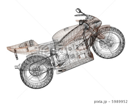 Concept 3D model of a sports bike Concept 3D model of a sports bike 5989952