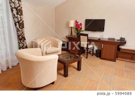 Interior of modern comfortable hotel room Interior of modern comfortable hotel room 5994089