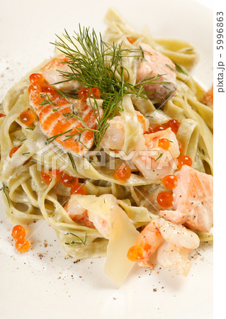 pasta with salmon and caviar pasta with salmon and caviar 5996863