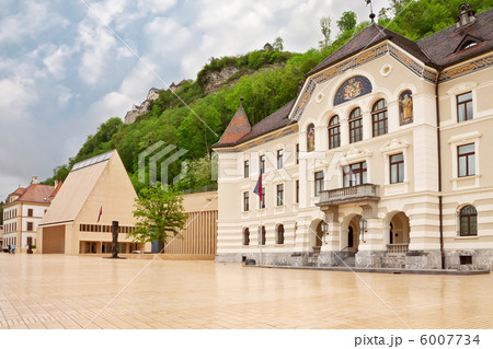 The building of parliaments of Liechtenstein on the main square. 6007734