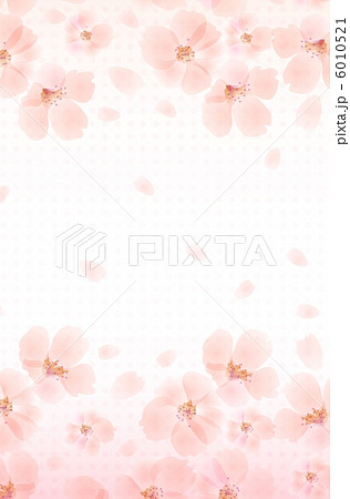 リアル上下桜のバックグラウンド縦のイラスト素材