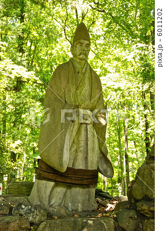 畠山重忠の石像 嵐山史跡の博物館 埼玉県比企郡嵐山町大字菅谷 の写真素材