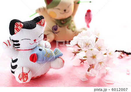 招き猫と桜P 6012007