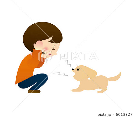 犬と人のイラスト素材