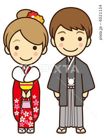 若いカップル　晴れ着 6021134