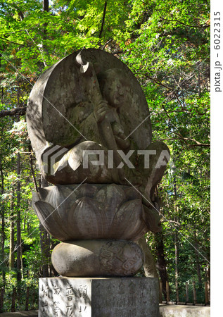 武蔵野散歩 片割れ地蔵 平林寺の写真素材