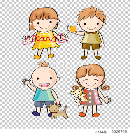 元気な子どものイラスト素材