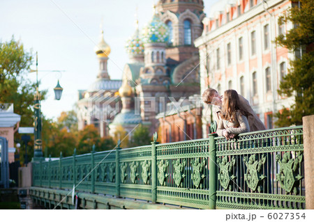 Dating couple on a bridge near the Church of the Savior on Blood Dating couple on a bridge near the Church of the Savior on Blood 6027354