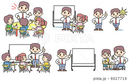 学習塾 セットのイラスト素材