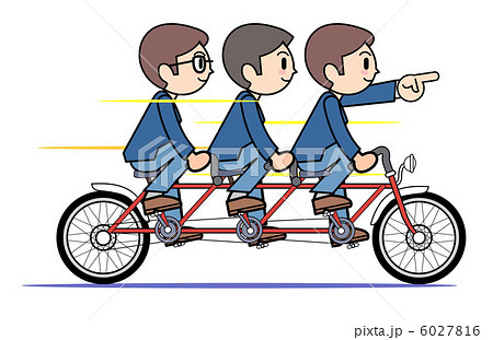 タンデム自転車・会社員 タンデム自転車・会社員 6027816