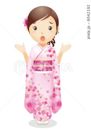 振袖姿の女性イラスト 6042192