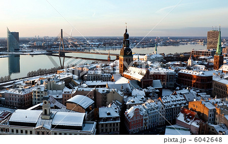 Old city of Riga aerial view from St. Peter church 6042648