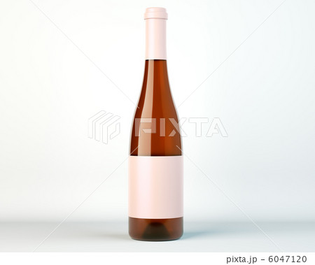 Corked bottle of white wine or brandy with blank label 6047120