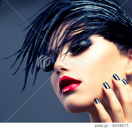 Fashion Art Girl Portrait. Punk Style 6048075