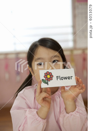英語カードを持つ女の子 英語カードを持つ女の子 6053079