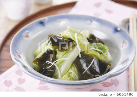 春キャベツとワカメの酢の物 春キャベツとワカメの酢の物 6061490