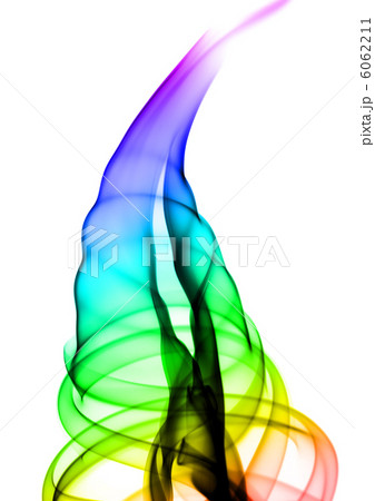 Gradient colorful puff of fume on white Gradient colorful puff of fume on white 6062211