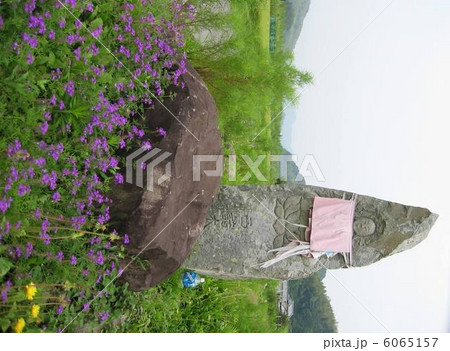 四国８８カ所霊場の遍路道にある野仏 6065157