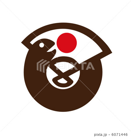 年賀状　ヘビと扇子 6071446