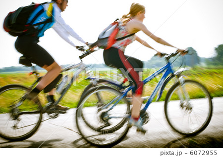 cyclists in motion 6072955